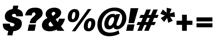 Unica77 ExtraBlack Italic Font OTHER CHARS