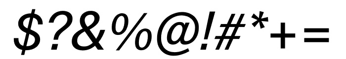 Unica77 Greek Italic Font OTHER CHARS