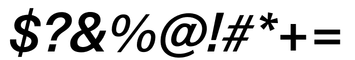Unica77 Greek Medium Italic Font OTHER CHARS