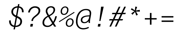 Unica77 Mono Light Italic Font OTHER CHARS