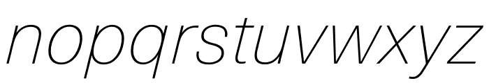 Unica77 Thin Italic Font LOWERCASE