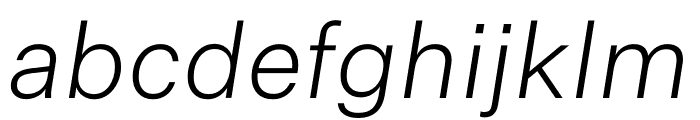 Untitled Sans Light Italic Font LOWERCASE