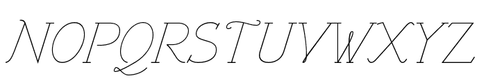 VTF Victorianna Thin Italic Font UPPERCASE