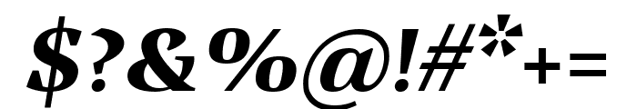 Vanio BoldItalic Font OTHER CHARS