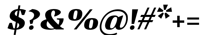 Vanio ExtraBoldItalic Font OTHER CHARS