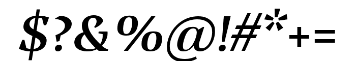 Vanio MediumItalic Font OTHER CHARS