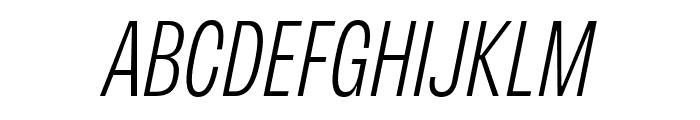 Variera   Extra Light Italic Font UPPERCASE