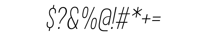 Variera   Thin Italic Font OTHER CHARS