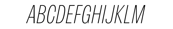 Variera   Thin Italic Font UPPERCASE