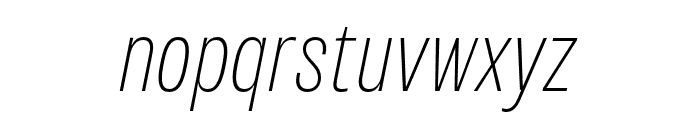 Variera   Thin Italic Font LOWERCASE