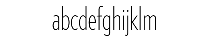 Verlag Compressed Extra Light Font LOWERCASE