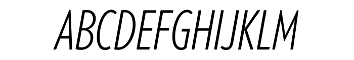 Verlag Compressed Light Italic Font UPPERCASE