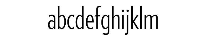 Verlag Compressed Light Font LOWERCASE