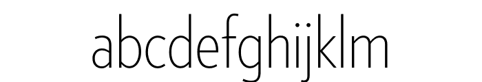 Verlag Condensed Extra Light Font LOWERCASE