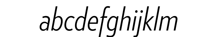 Verlag Condensed Light Italic Font LOWERCASE