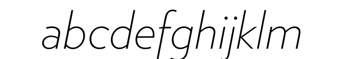 Verlag Extra Light Italic Font LOWERCASE