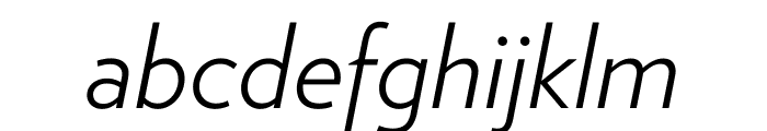 Verlag Light Italic Font LOWERCASE