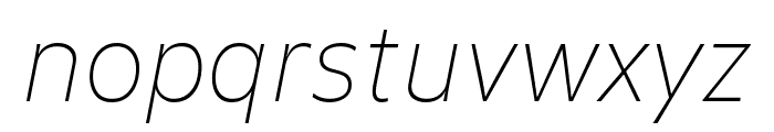 Vestmar ThinItalic Font LOWERCASE