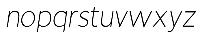 Vision Thin Italic Font LOWERCASE