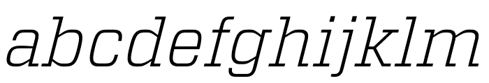Vitesse Light Italic Font LOWERCASE