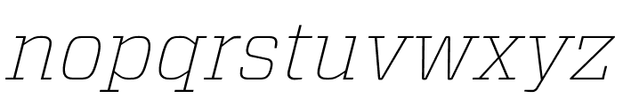 Vitesse Thin Italic Font LOWERCASE