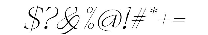Wagon ExtraLightItalic Font OTHER CHARS