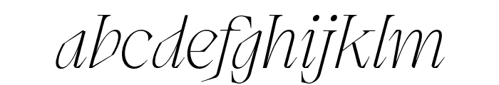 Wagon ExtraLightItalic Font LOWERCASE