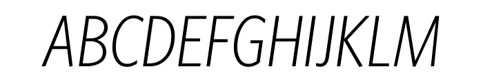 Whitney Condensed Light Italic Font UPPERCASE