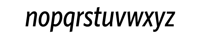 Whitney Condensed Medium Italic Font LOWERCASE
