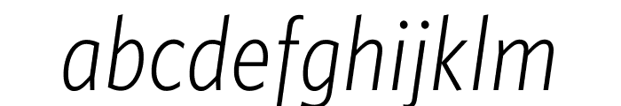 Whitney Condensed ScreenSmart Light Italic Font LOWERCASE