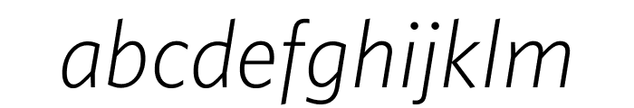 Whitney Light Italic Font LOWERCASE