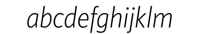 Whitney Narrow Light Italic Font LOWERCASE