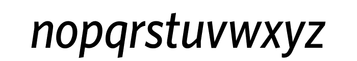 Whitney Narrow Medium Italic Font LOWERCASE