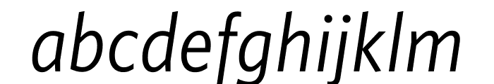Whitney Narrow Office Italic Font LOWERCASE