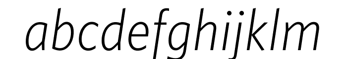 Whitney Narrow ScreenSmart Light Italic Font LOWERCASE