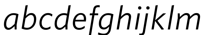 Whitney Office Italic Font LOWERCASE