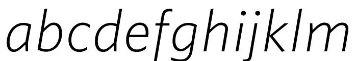 Whitney ScreenSmart Light Italic Font LOWERCASE