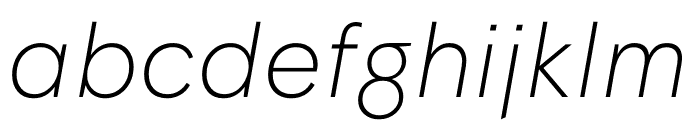 Wigrum ExtraLight Italic Font LOWERCASE