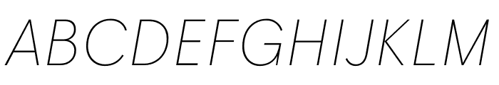 Wigrum Thin Italic Font UPPERCASE