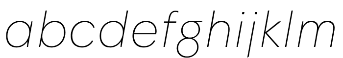 Wigrum Thin Italic Font LOWERCASE