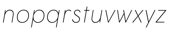 Wigrum Thin Italic Font LOWERCASE
