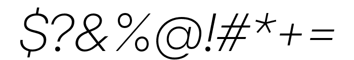 YellixTRIAL LightItalic Font OTHER CHARS