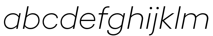 YellixTRIAL LightItalic Font LOWERCASE