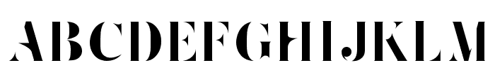 ZefaniStencil Regular Font LOWERCASE