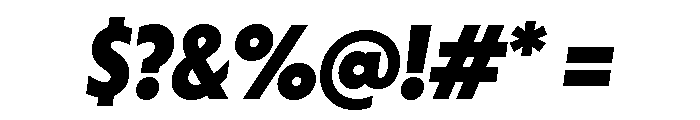 Otterco Display Extra Bold Italic Font OTHER CHARS