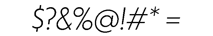 Otterco Display Extra Light Italic Font OTHER CHARS