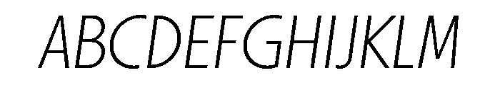 Otterco Display Extra Light Italic Font UPPERCASE