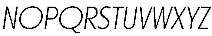 Otterco Display Extra Light Italic Font UPPERCASE
