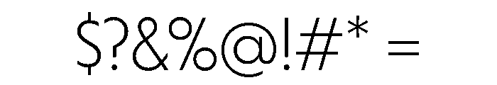 Otterco Display Extra Light Font OTHER CHARS