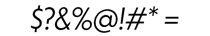 Otterco Display Light Italic Font OTHER CHARS